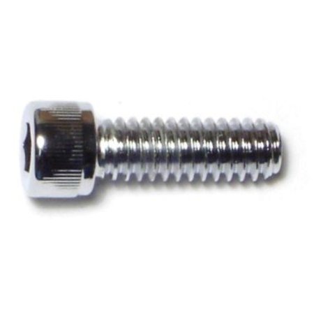 MIDWEST FASTENER 1/4"-20 Socket Head Cap Screw, Chrome Plated Steel, 3/4 in Length, 10 PK 75044